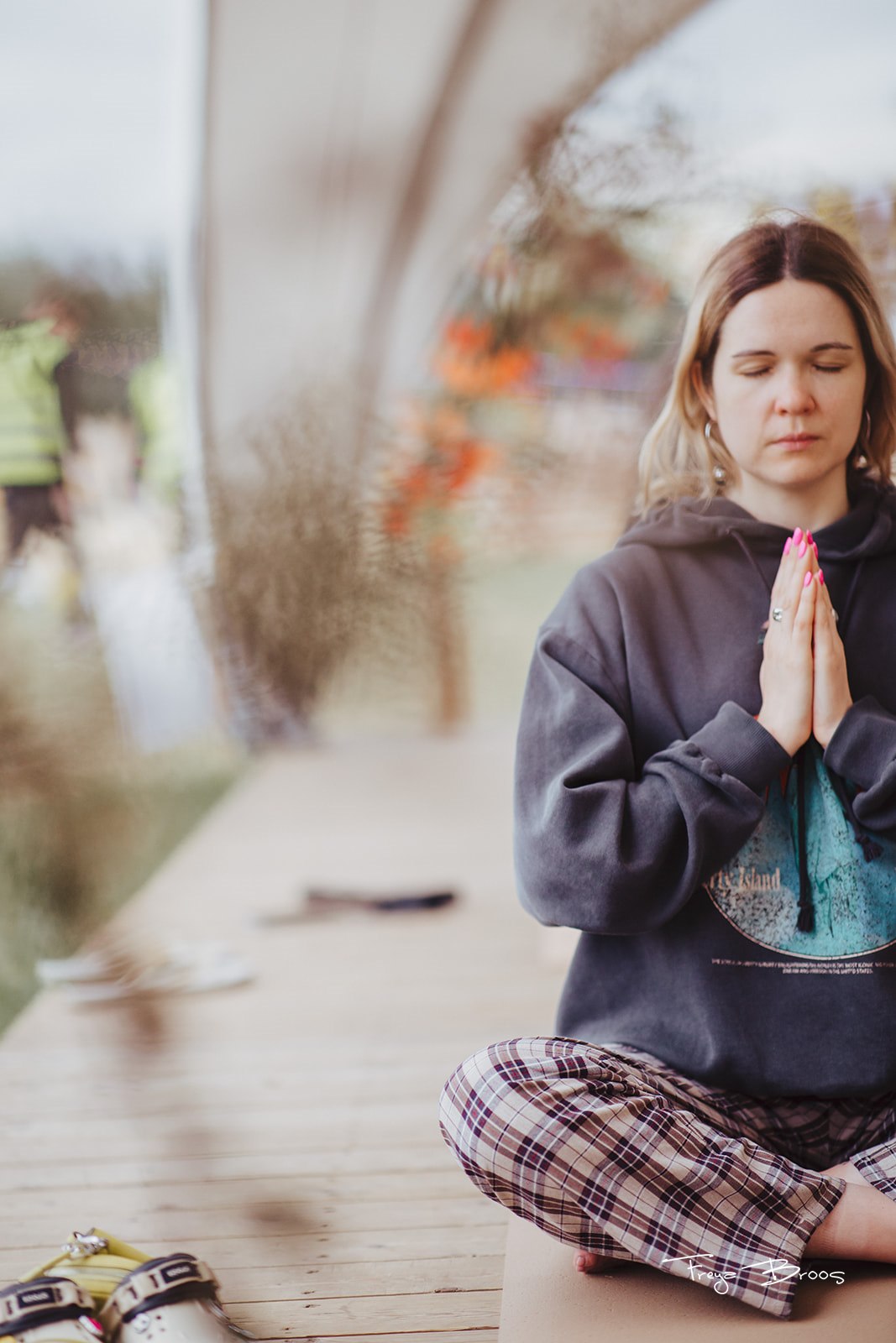 Festival Dome Woman Prayer Hands Hoodie