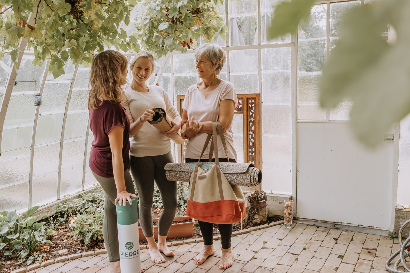 Three Women with PIERRE Yoga Mats