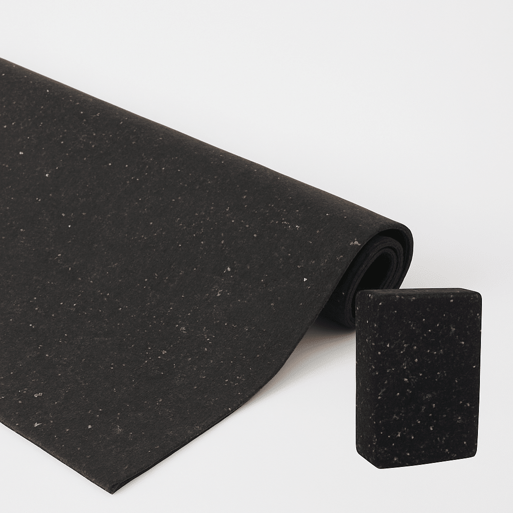 PIERRE Recycled Black Cork Yoga Set