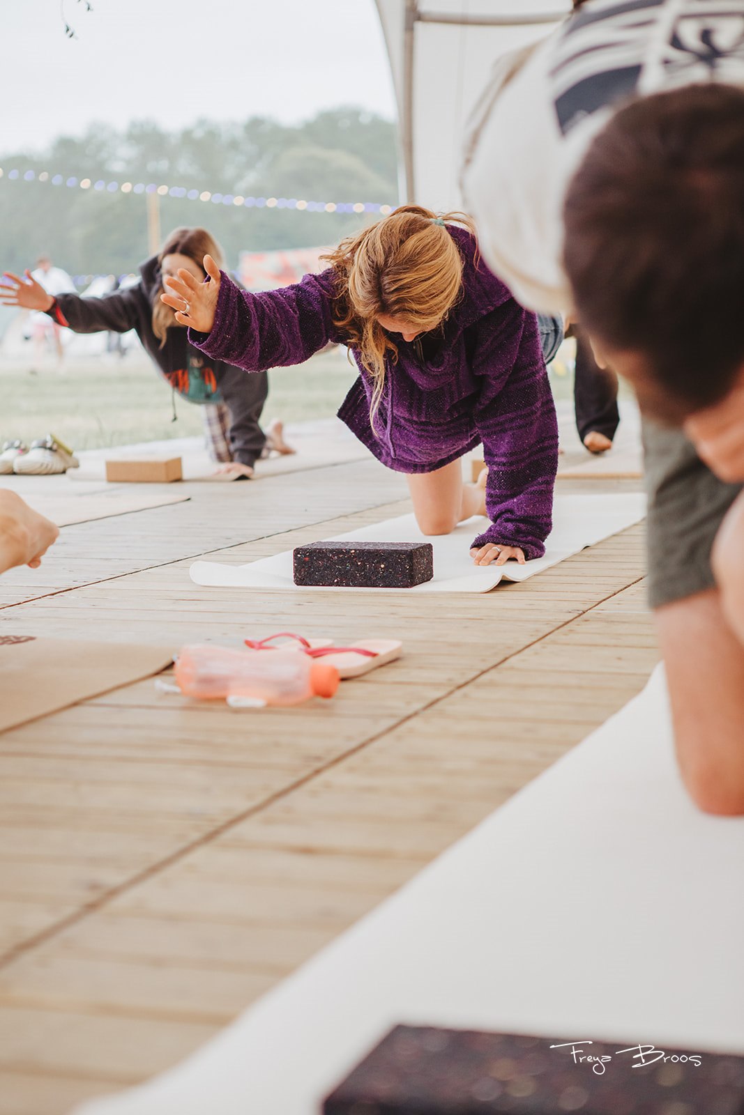 Festival Dome Class Balance Pose Purple