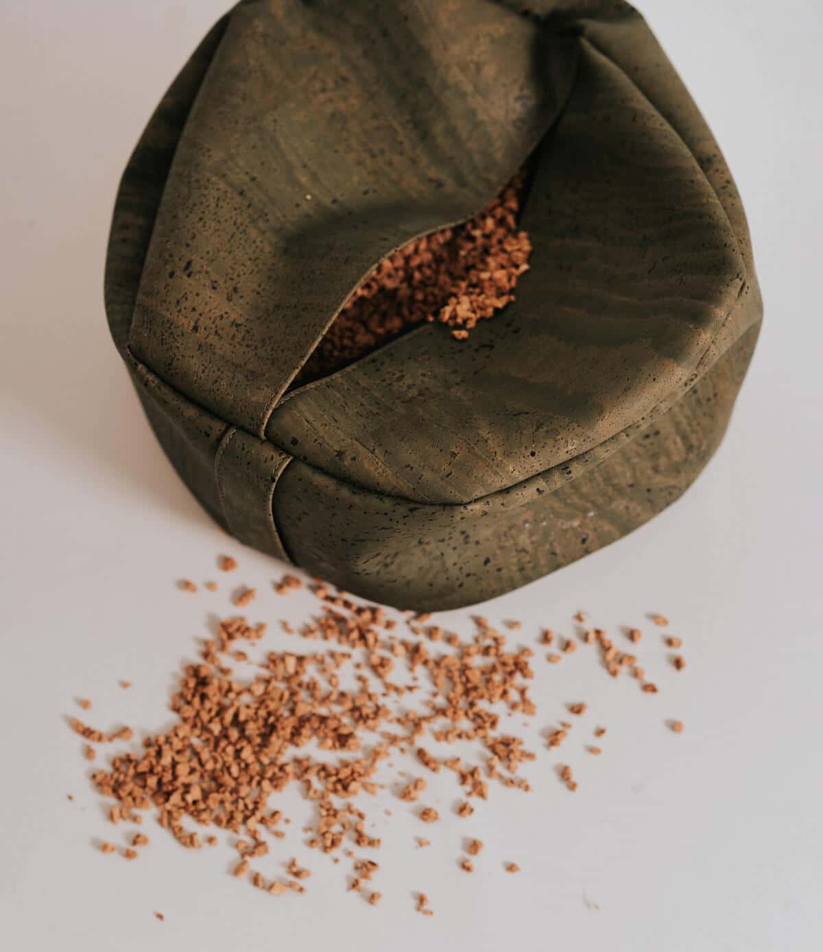 PIERRE Olive Green Cork Zafu Cushion