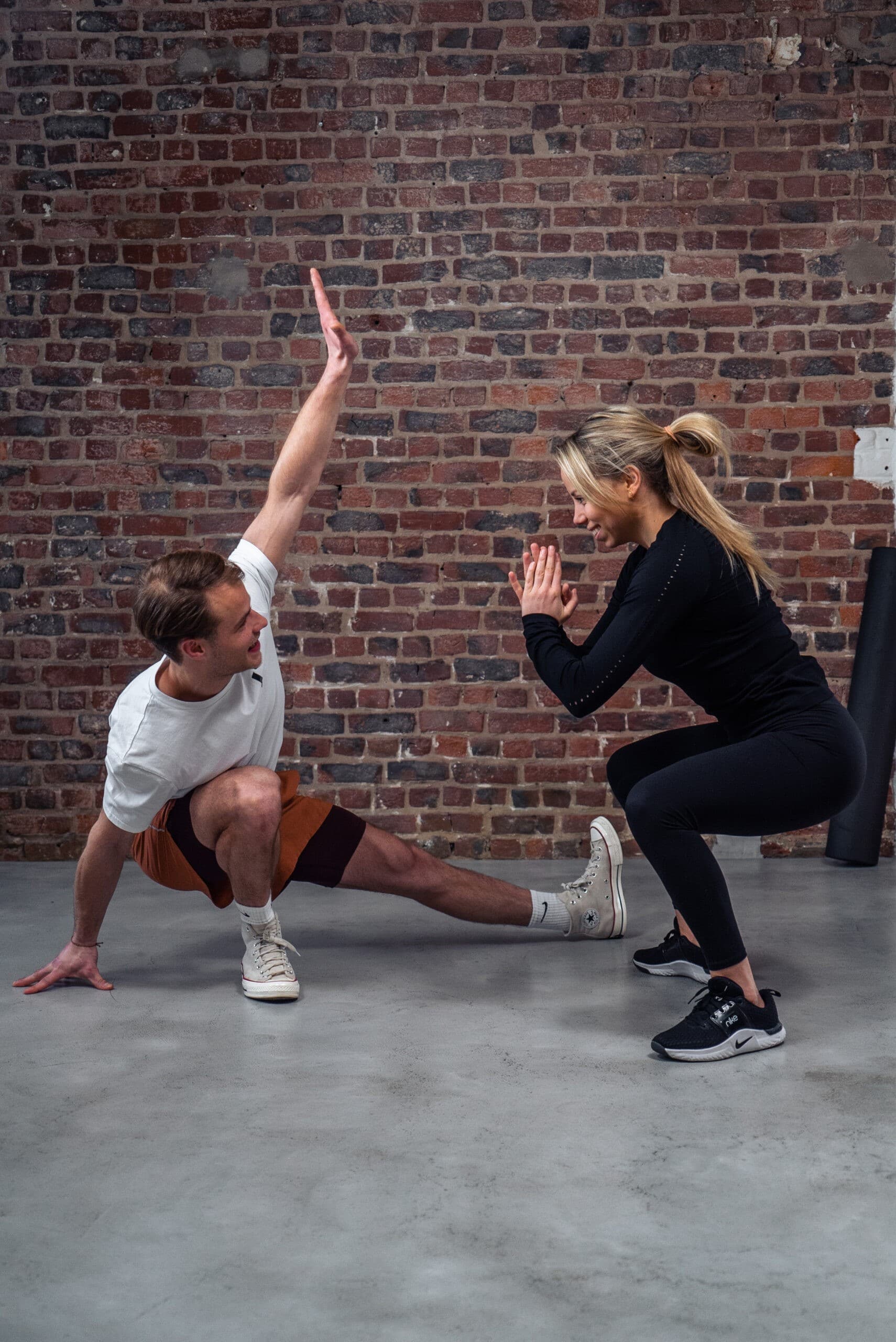 Couple Training in Brick Wall Fitness Studio