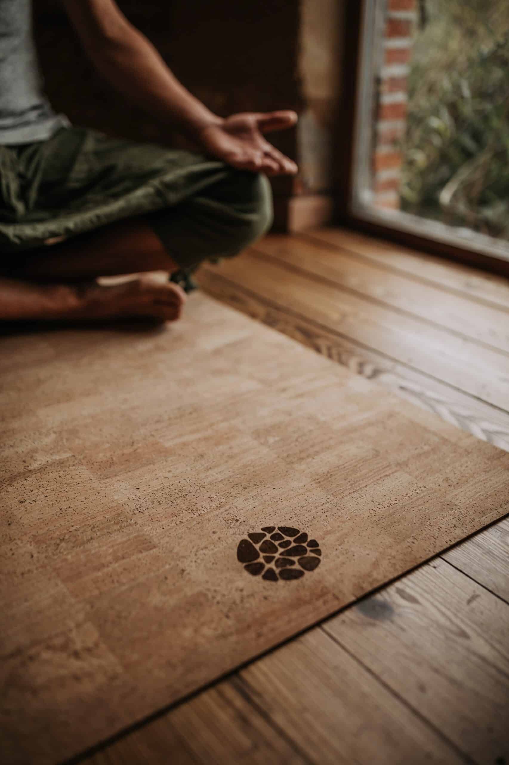 PIERRE Cork Yoga Mat Close Up