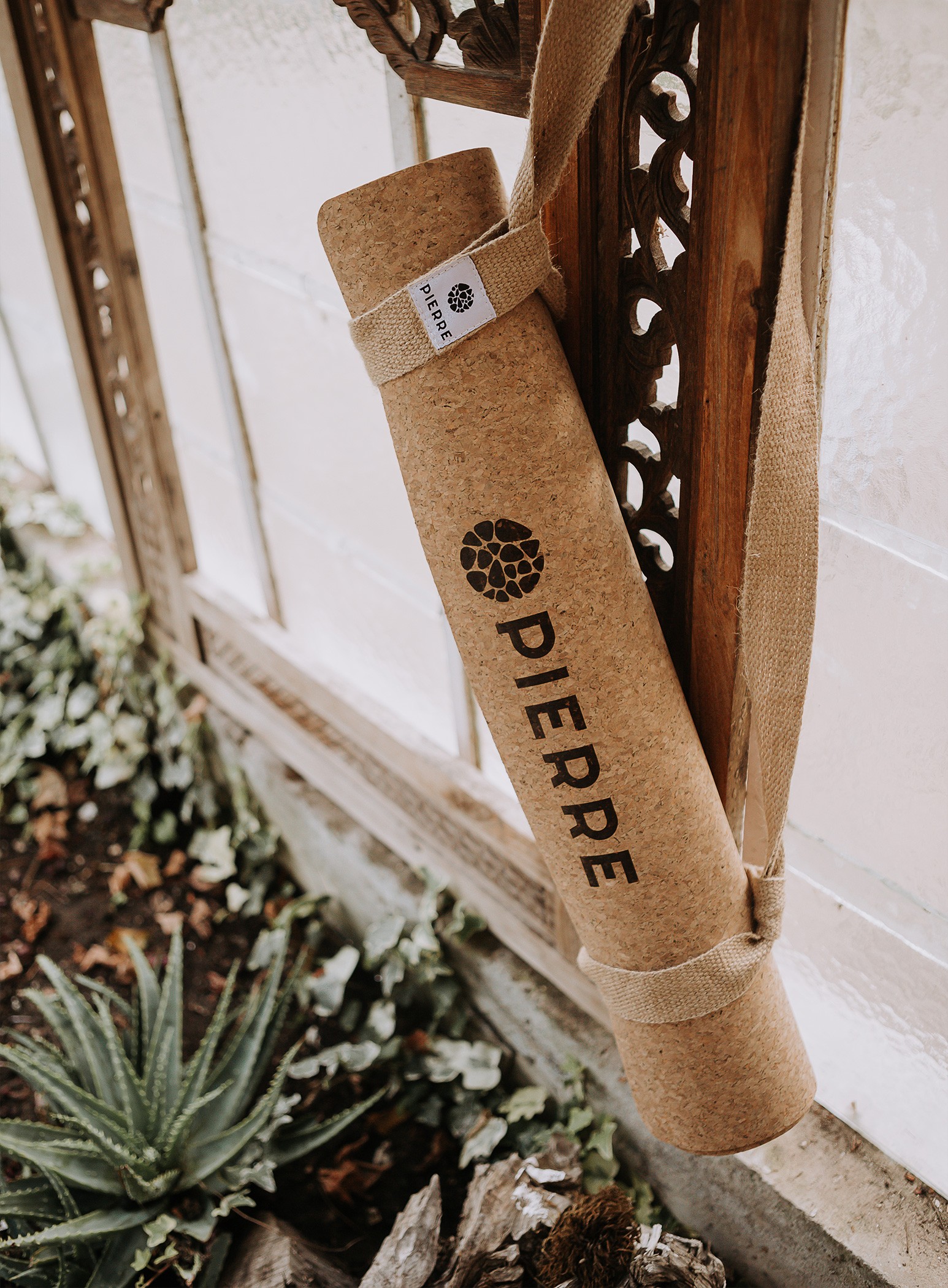 Rolled PIERRE Cork Yoga Mat