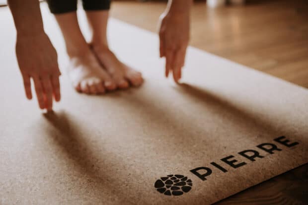 Yoga Practice on PIERRE Cork Mat
