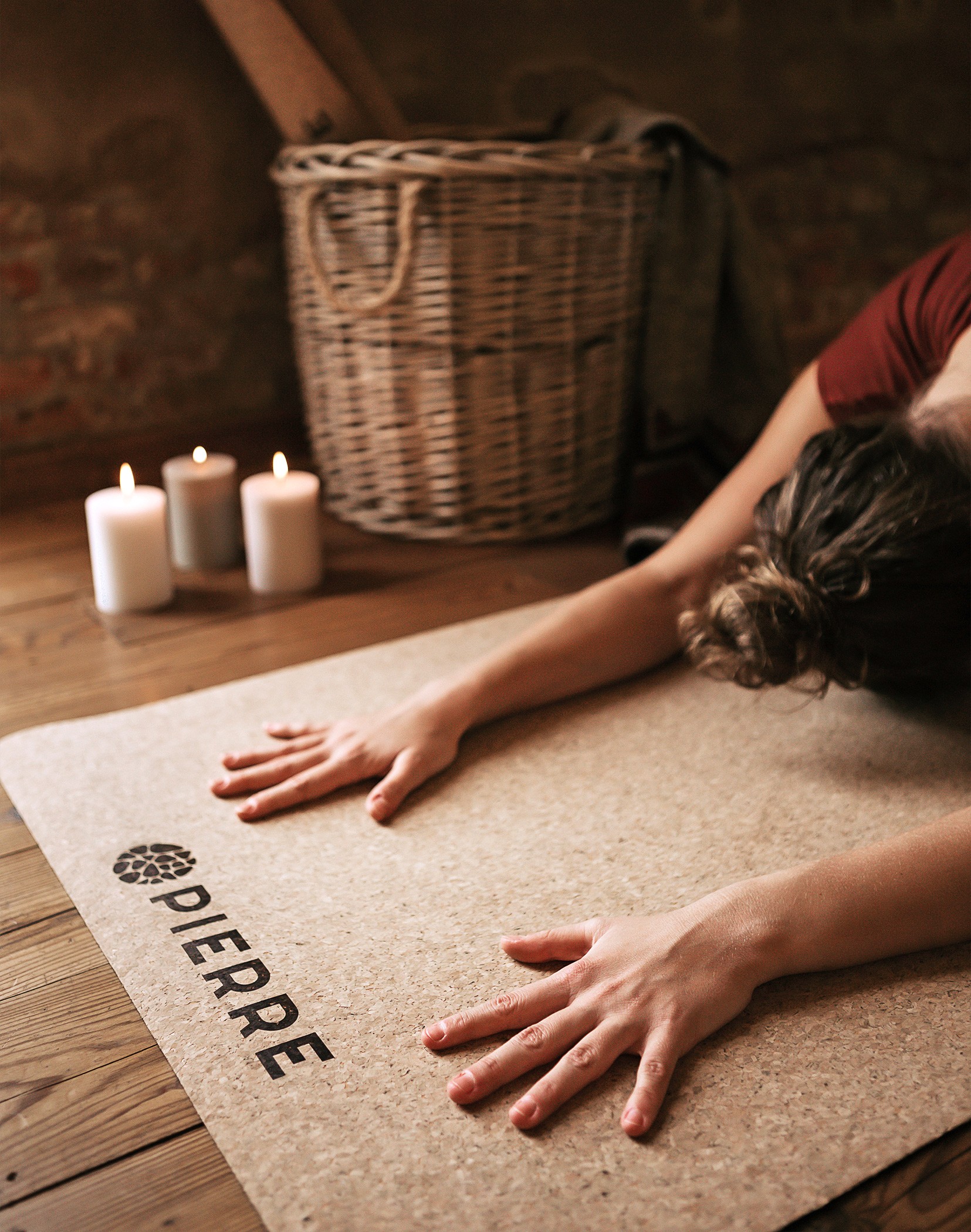 Yoga Practice on PIERRE Cork Mat