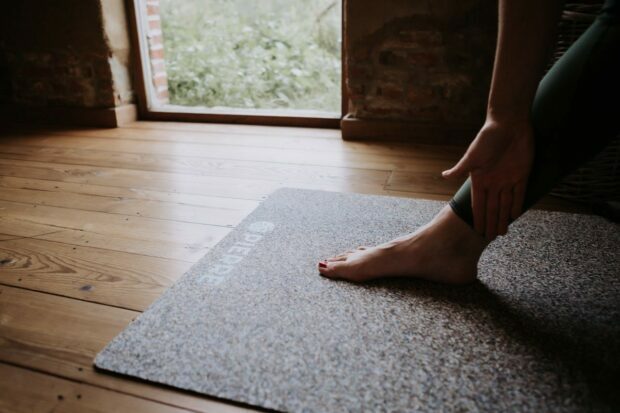 Yoga Practice On PIERRE Recycled Mat