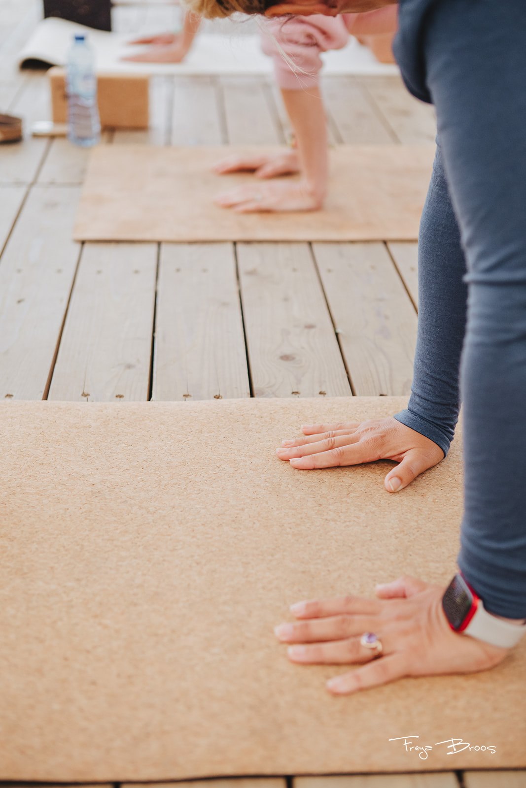 Festival Dome Hands Cork Mat Standing