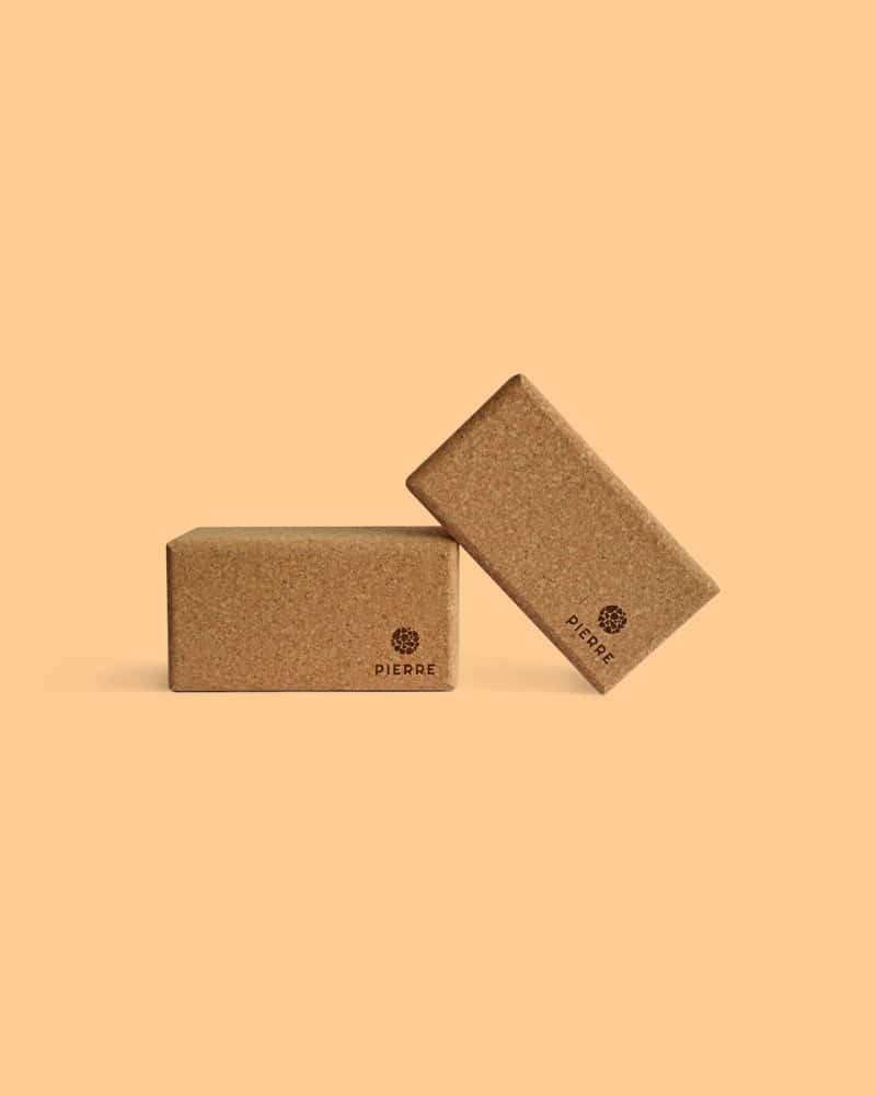 Natural Cork Yoga Blocks By PIERRE