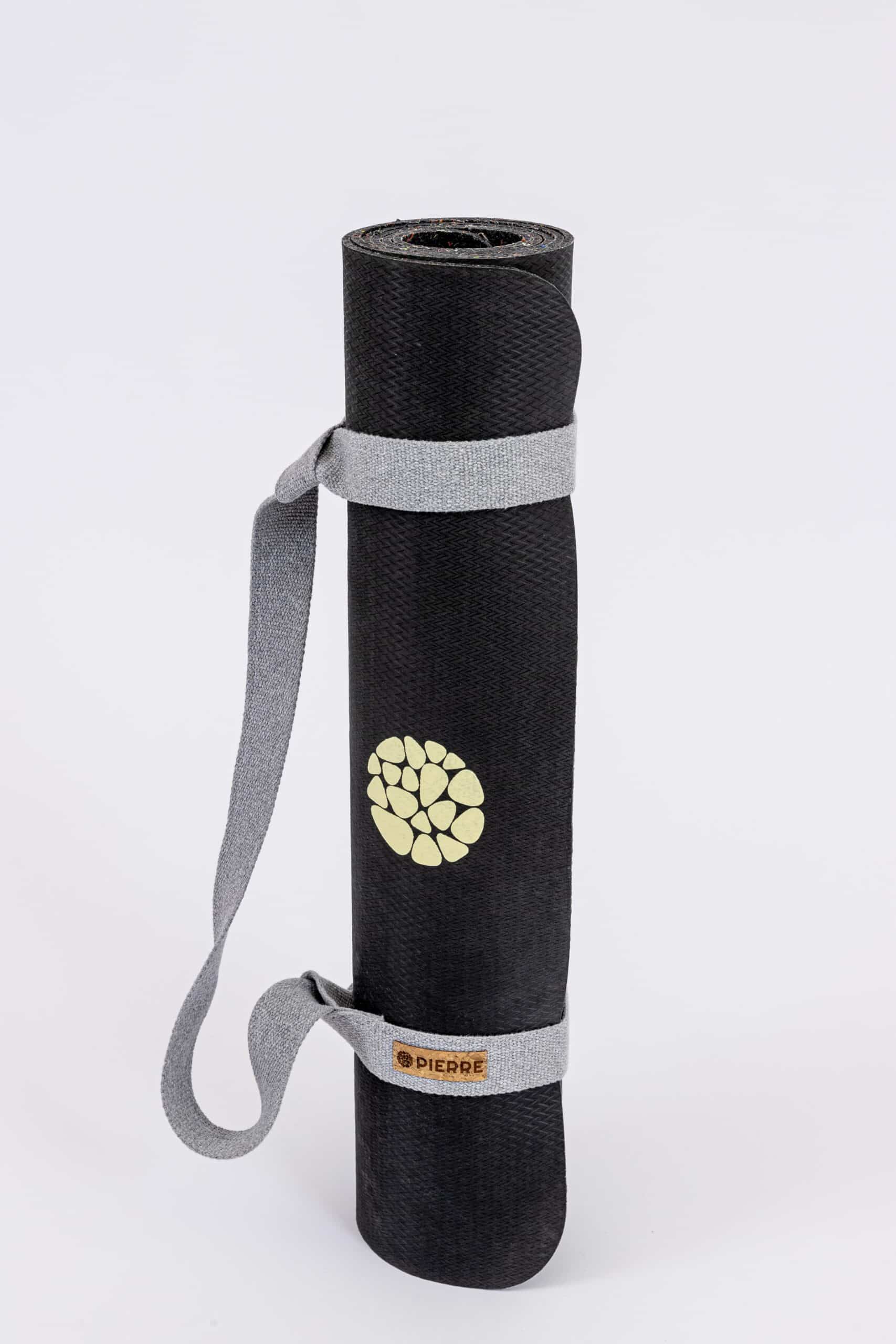 Rolled PIERRE Black Yoga Mat