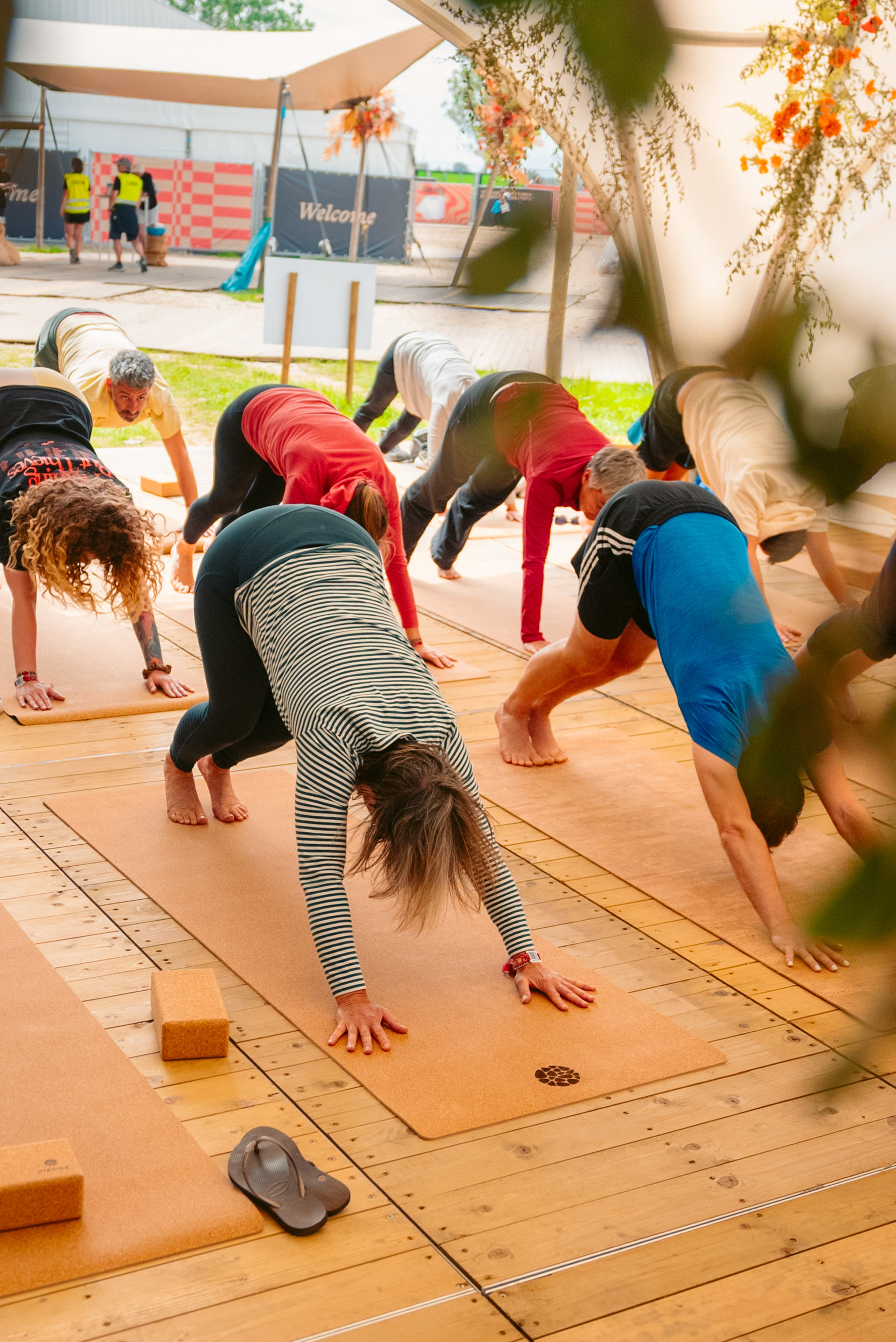 Rock Werchter Downward Dog Group Outdoor