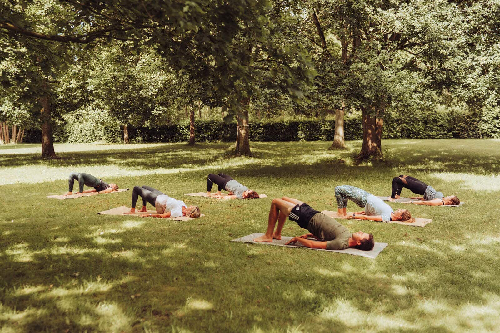 Outdoor Yoga Class On PIERRE Mats