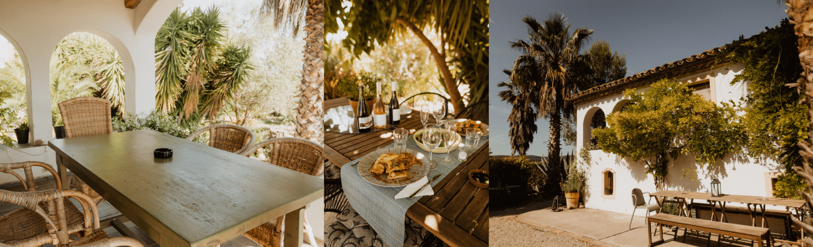 Mediterranean Style Outdoor Dining And Villa Surroundings